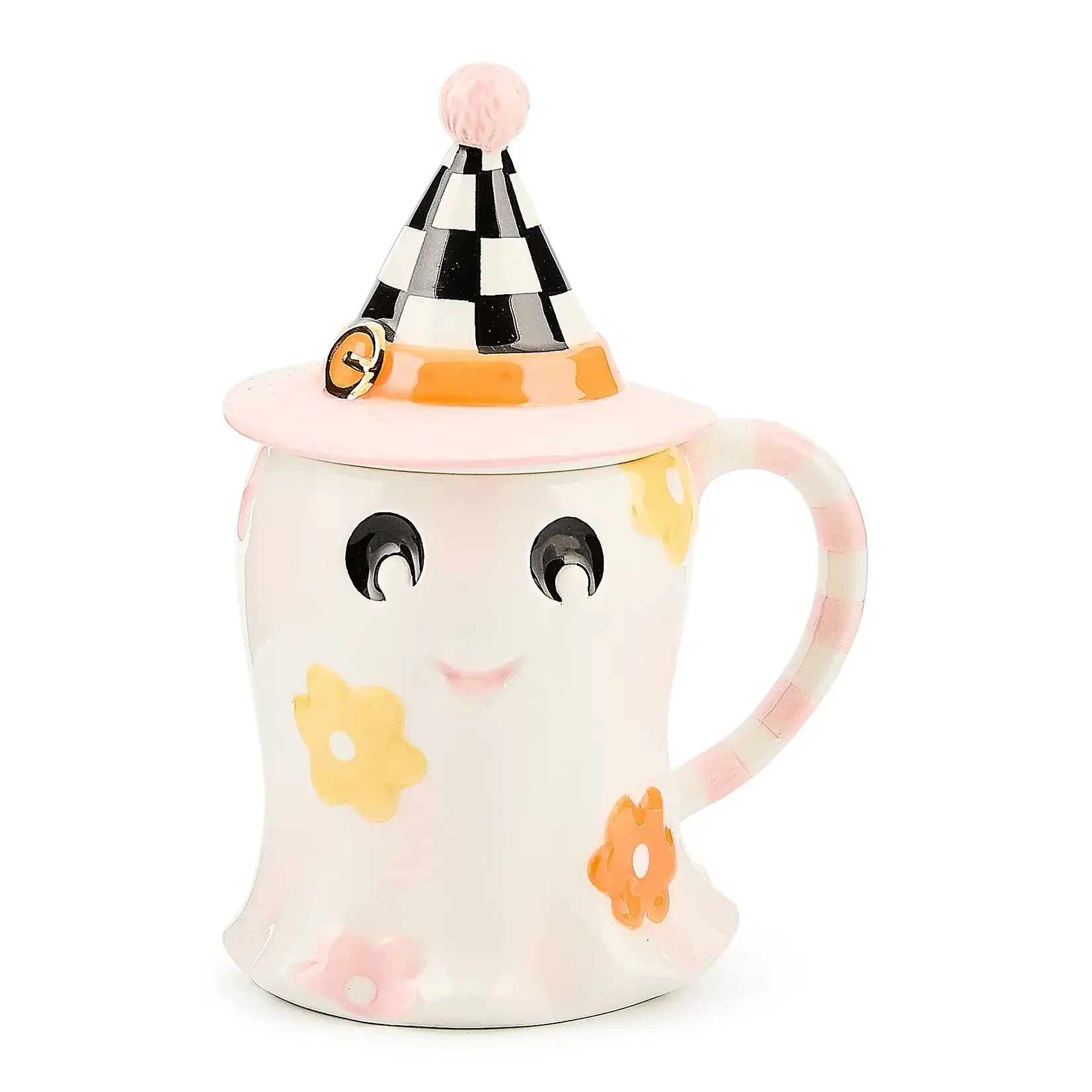 MacKenzie-Childs hocus pocus ceramic lidded mug