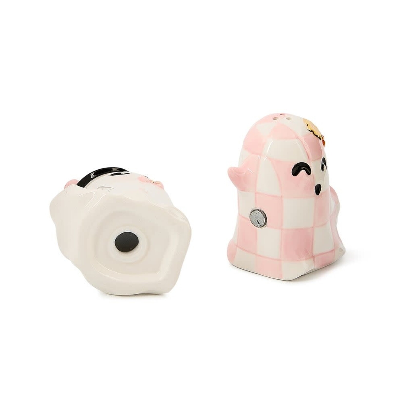 MacKenzie-Childs hocus pocus ghost salt & pepper set