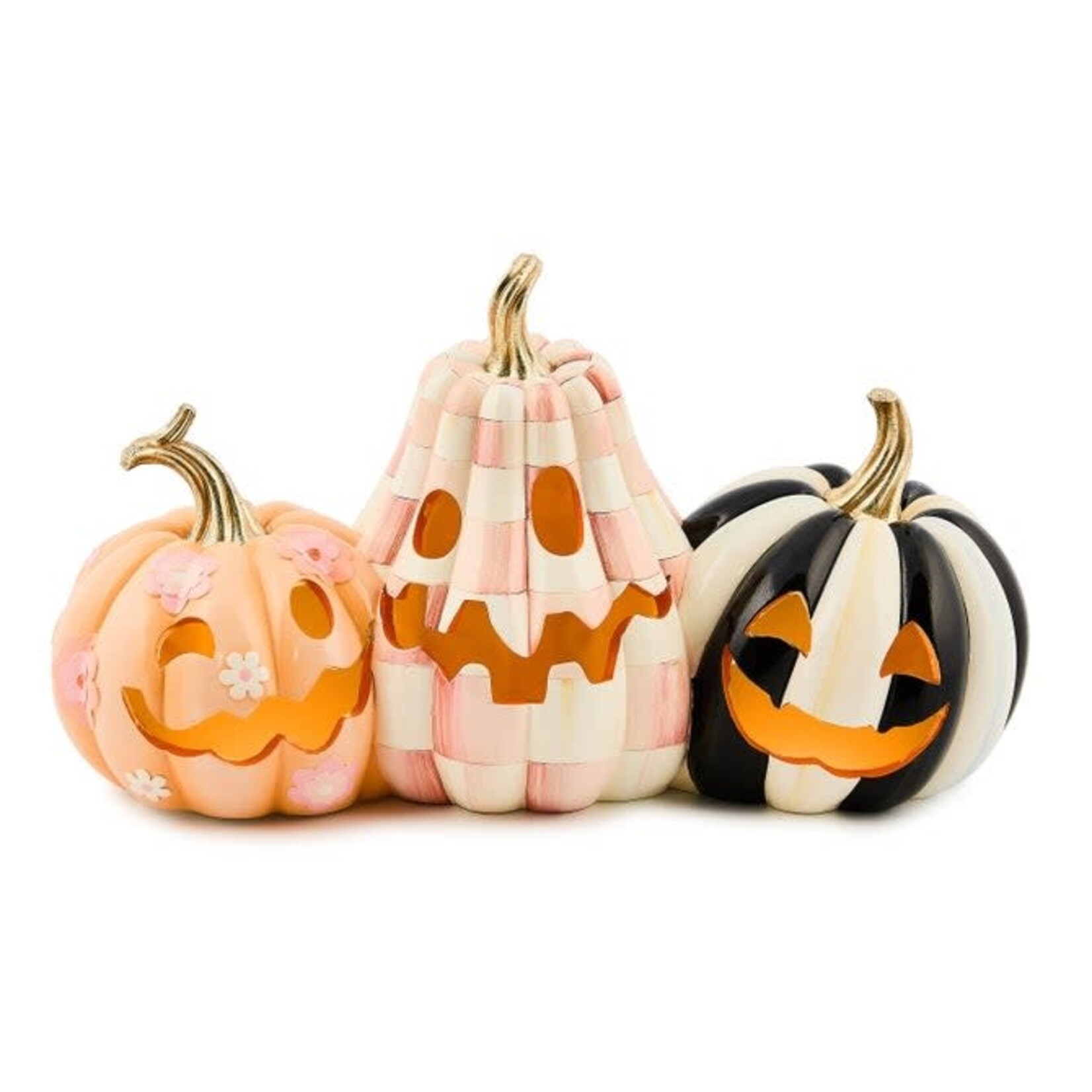 MacKenzie-Childs hocus pocus illuminated jack o' lantern trio