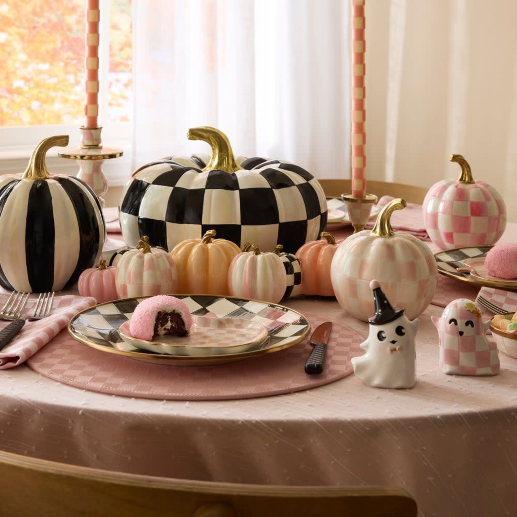 MacKenzie-Childs hocus pocus pumpkin cluster arrangement