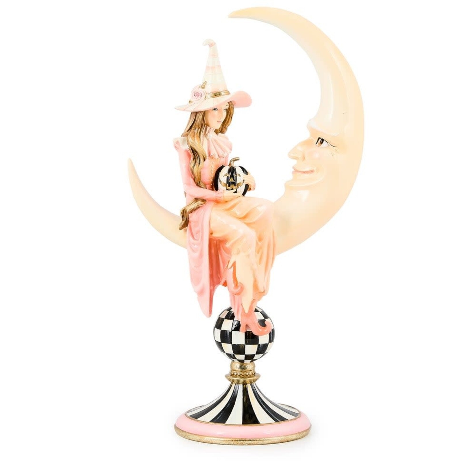 MacKenzie-Childs hocus pocus witch on moon figurine