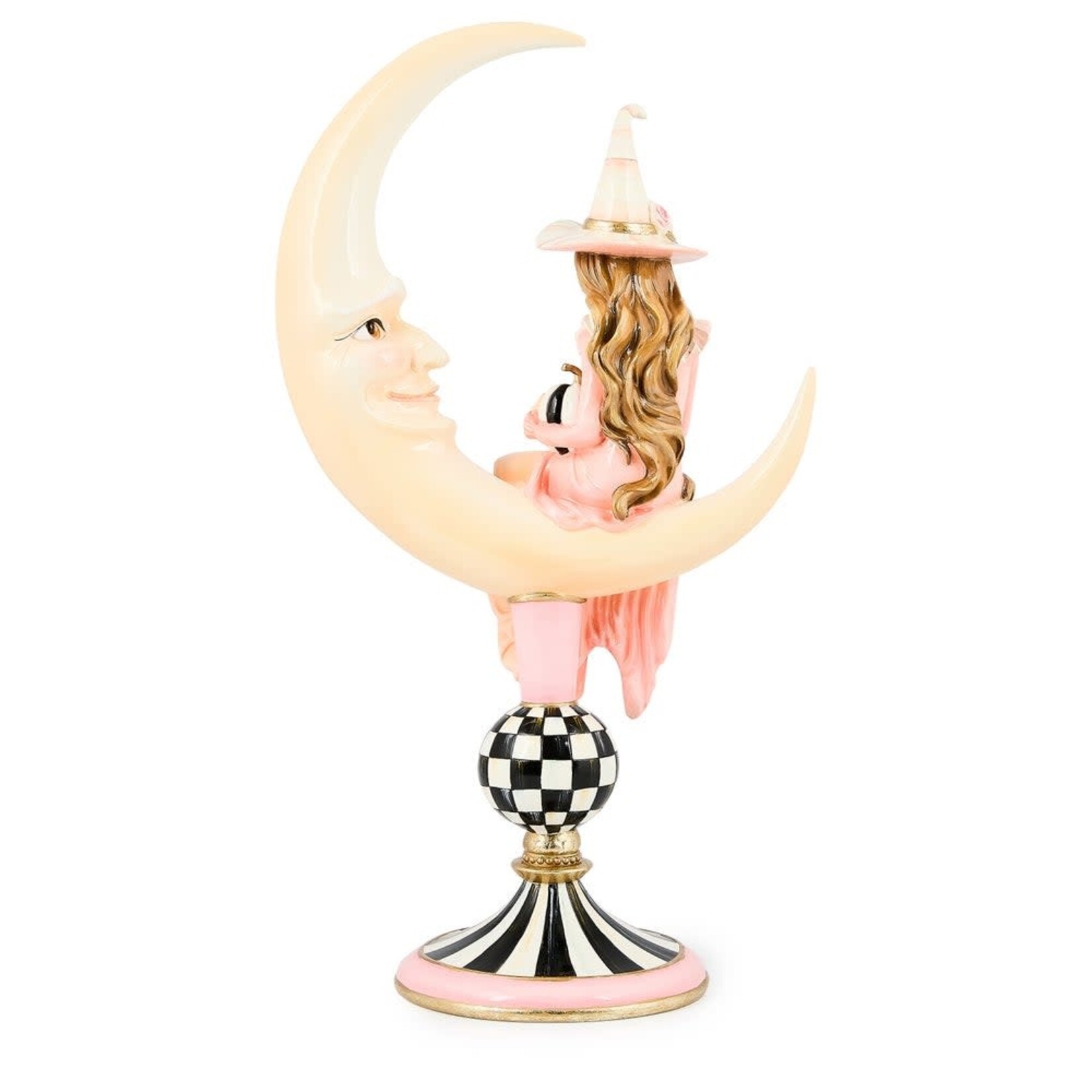 MacKenzie-Childs hocus pocus witch on moon figurine