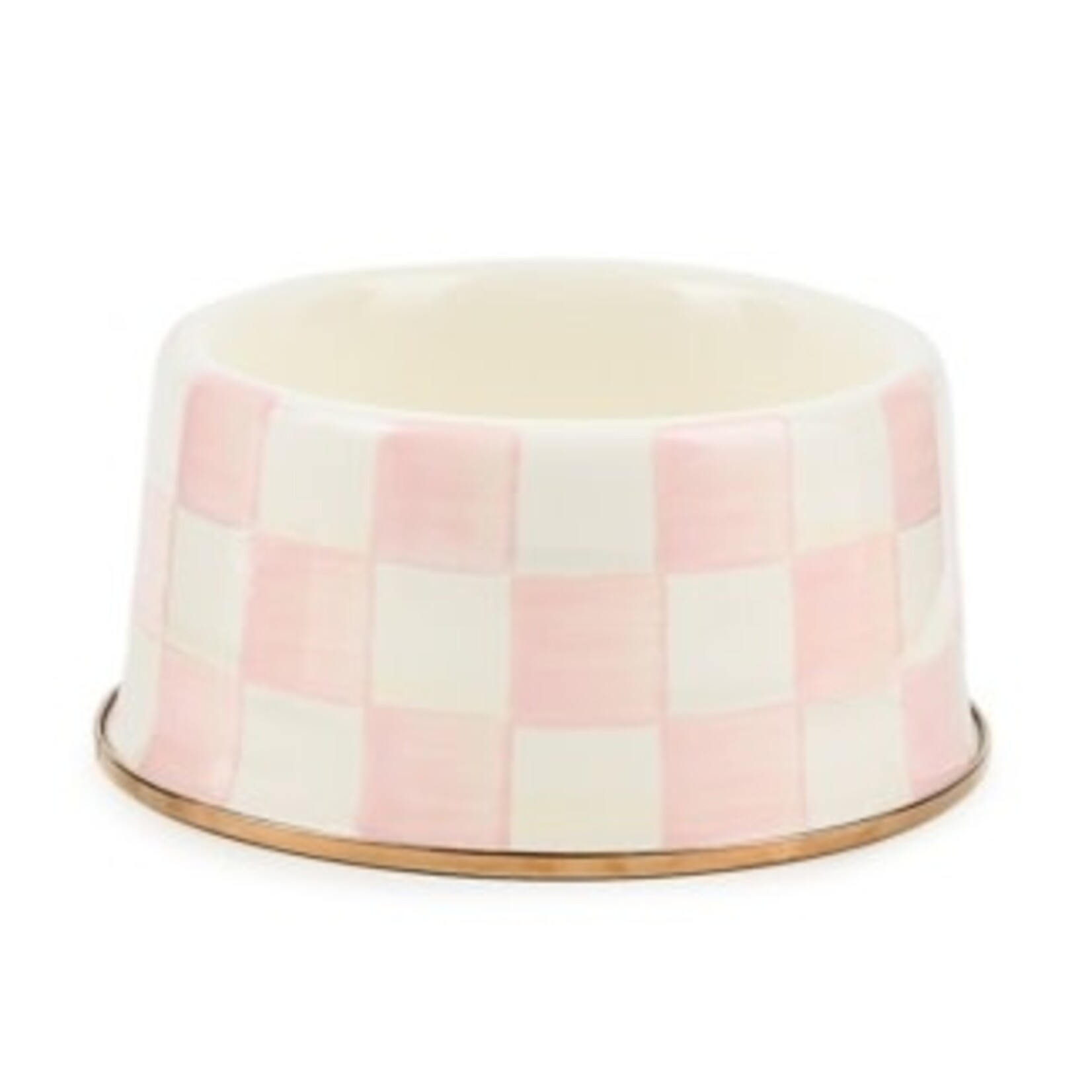 MacKenzie-Childs rosy check medium pet dish