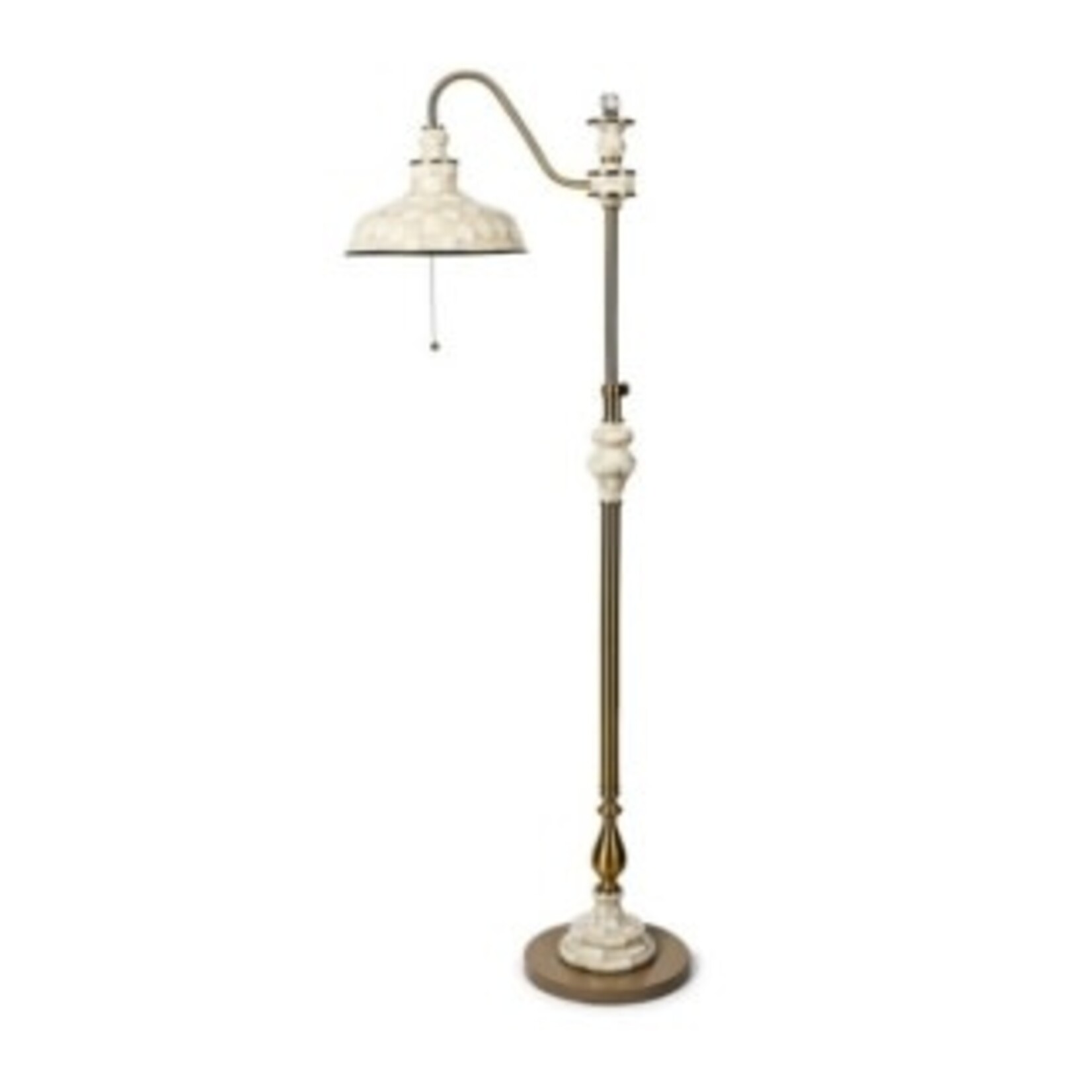 MacKenzie-Childs mocha check farmhouse floor lamp