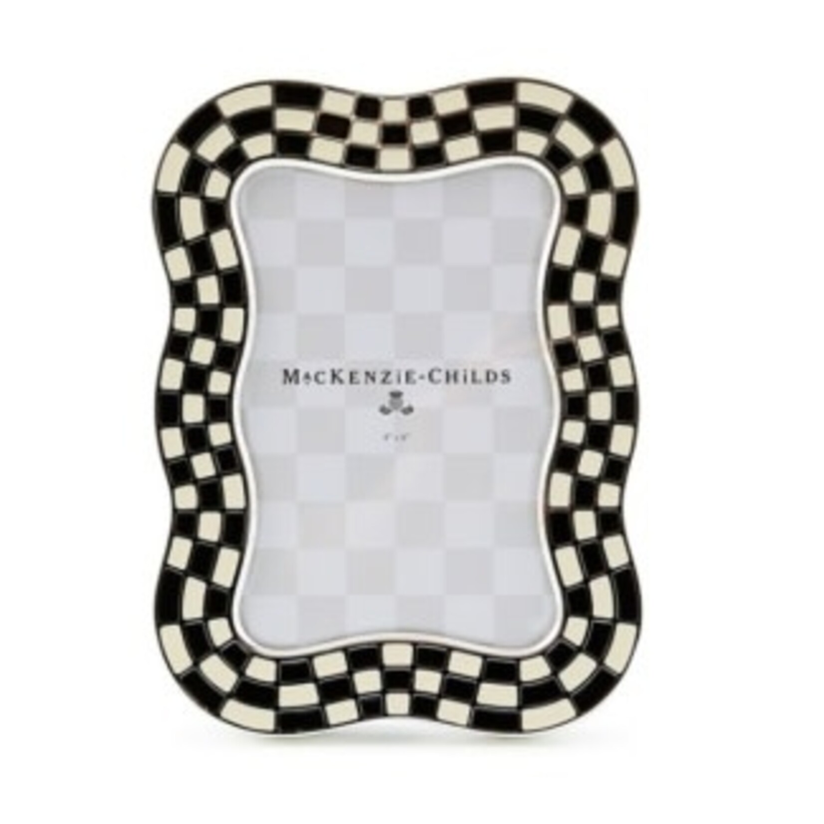 MacKenzie-Childs wavy check silver plated 4"x 6" frame