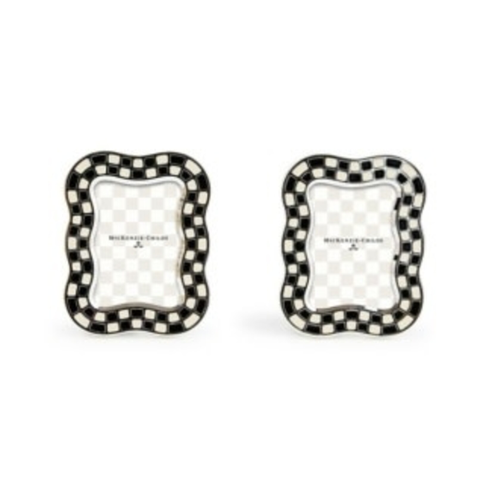 MacKenzie-Childs wavy check silver plated frames, set of 2