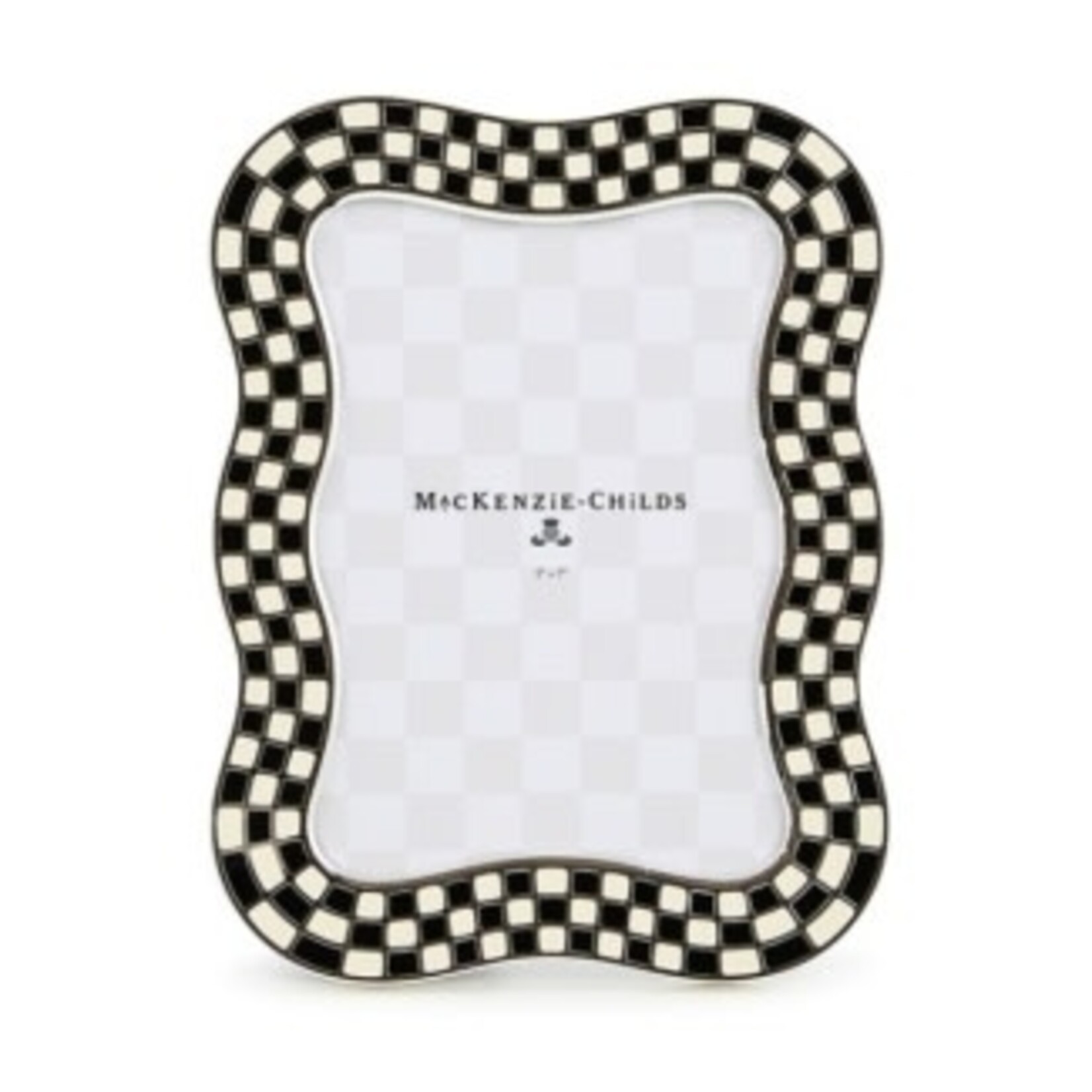 MacKenzie-Childs wavy check silver plated 5"x 7" frame
