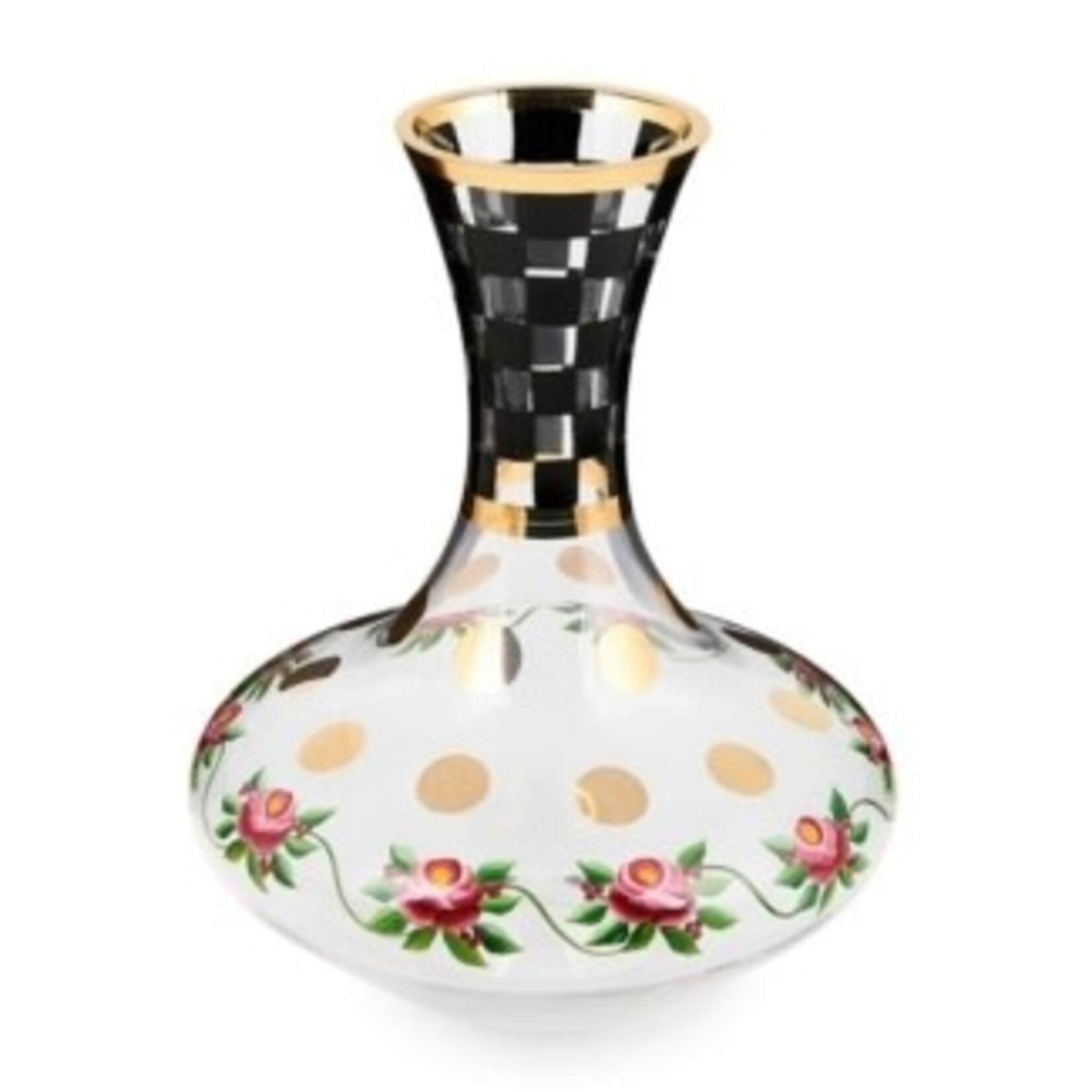 MacKenzie-Childs carnival black wine decanter