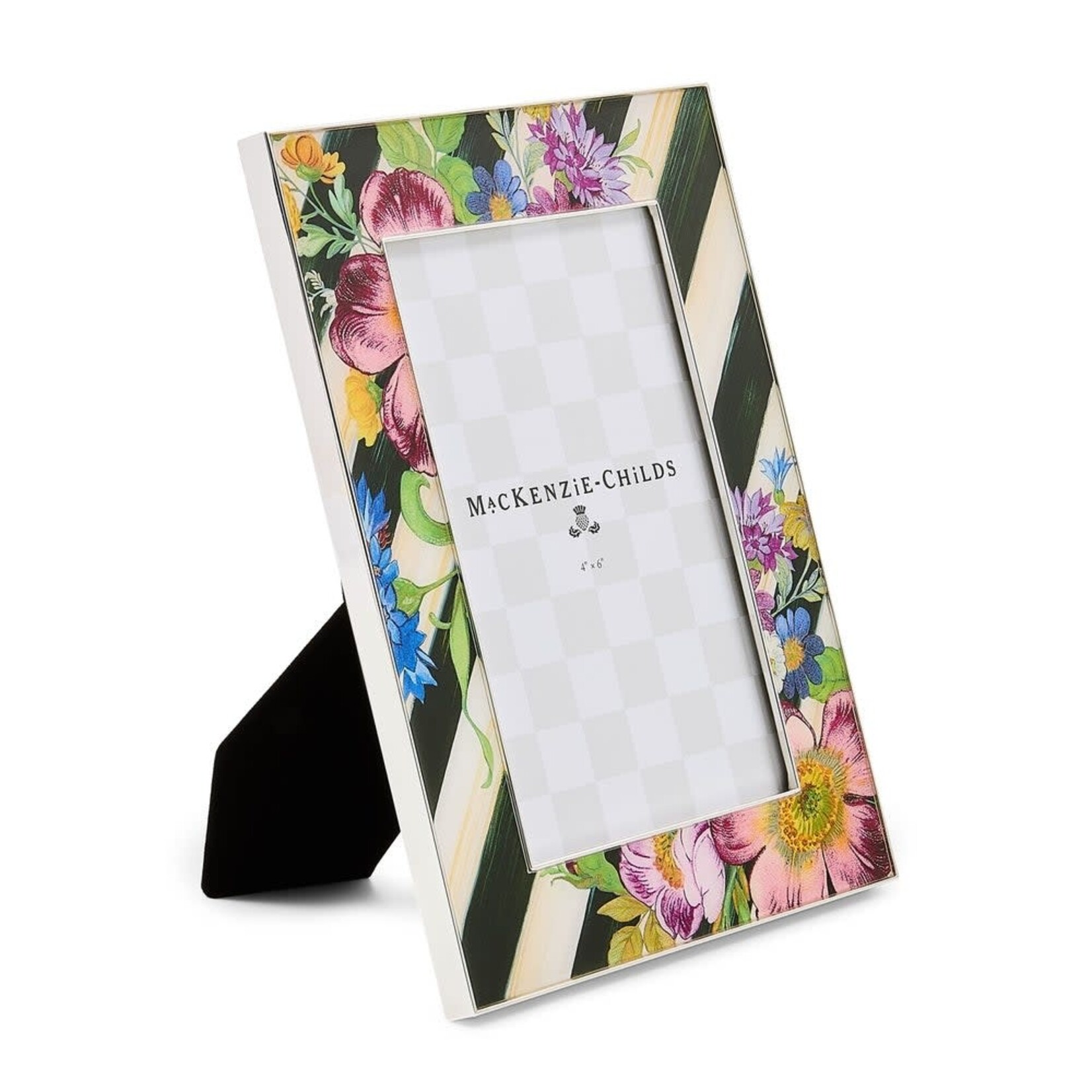 MacKenzie-Childs flower market silver plated 4" x 6" frame