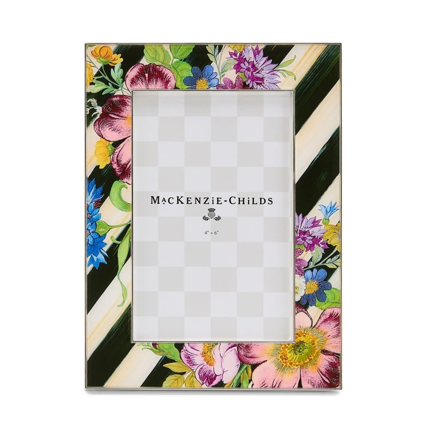 MacKenzie-Childs flower market silver plated 4" x 6" frame