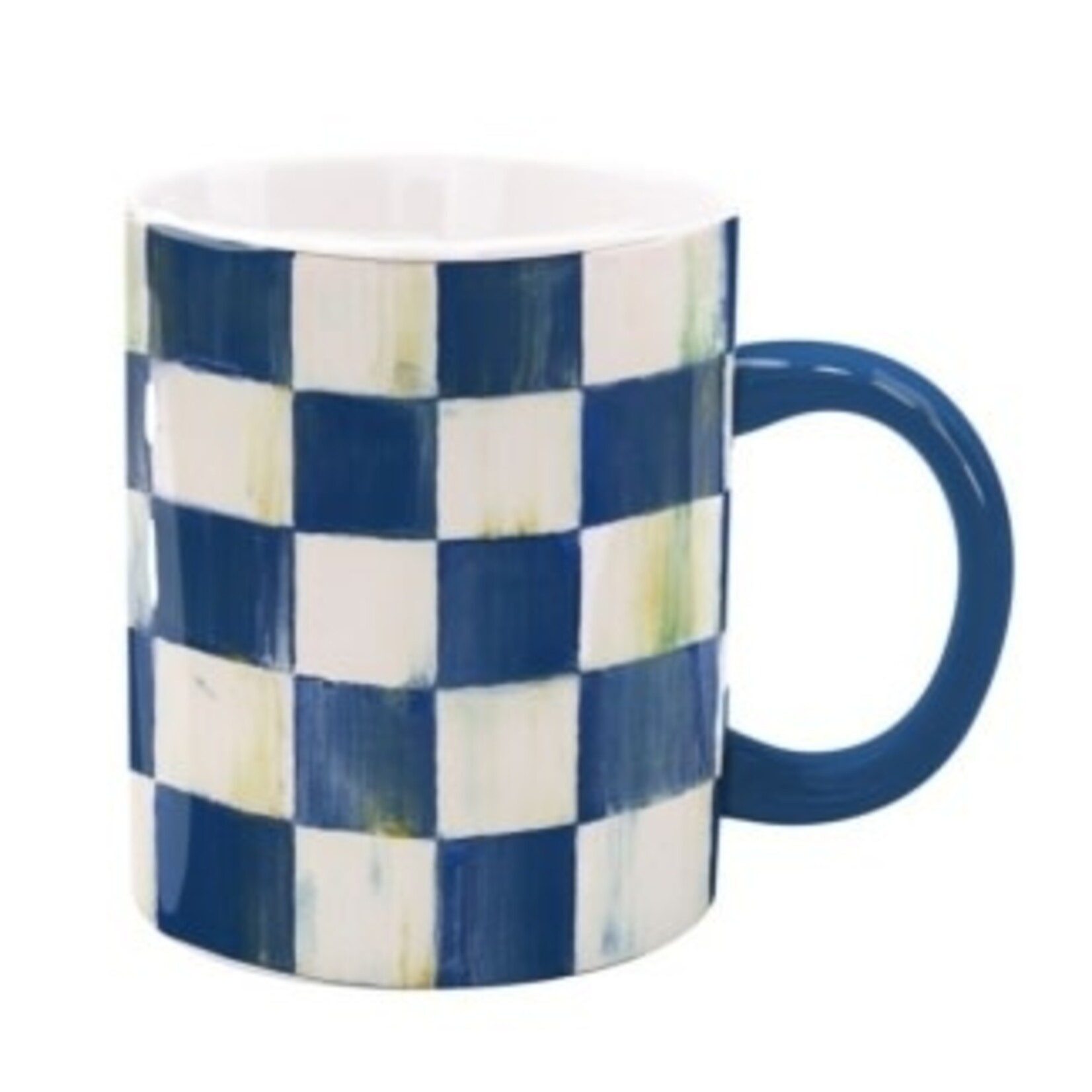 MacKenzie-Childs royal check stoneware mug