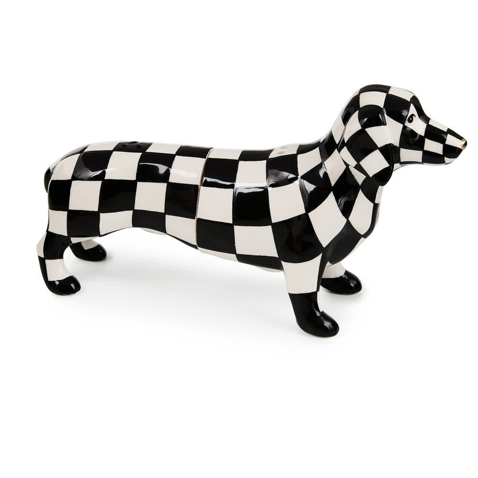 MacKenzie-Childs dachshund salt & pepper set