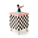 MacKenzie-Childs courtly check birdy trinket box