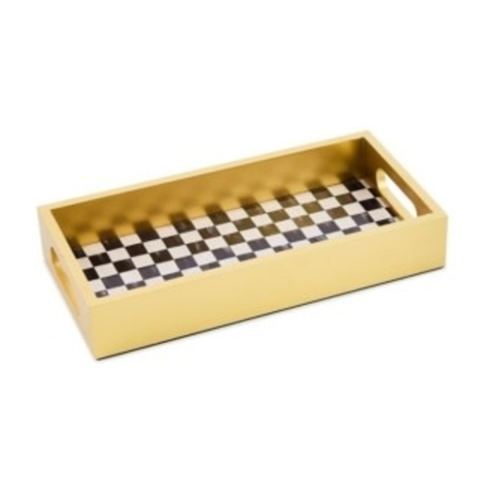 MacKenzie-Childs courtly check glass vanity tray
