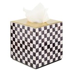 MacKenzie-Childs courtly check glass boutique tissue box cover