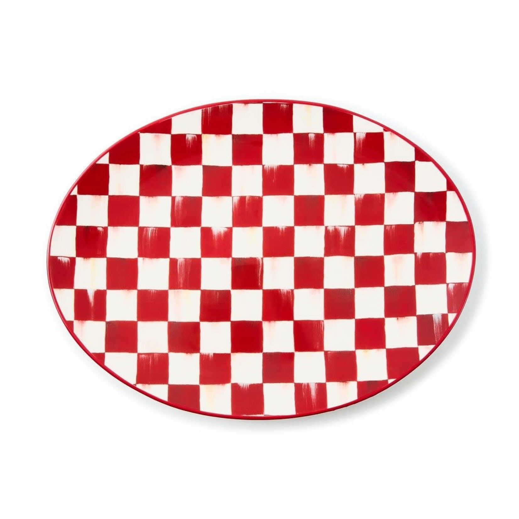 MacKenzie-Childs cherry check serving platter