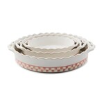 MacKenzie-Childs rosy check everyday small oval baker