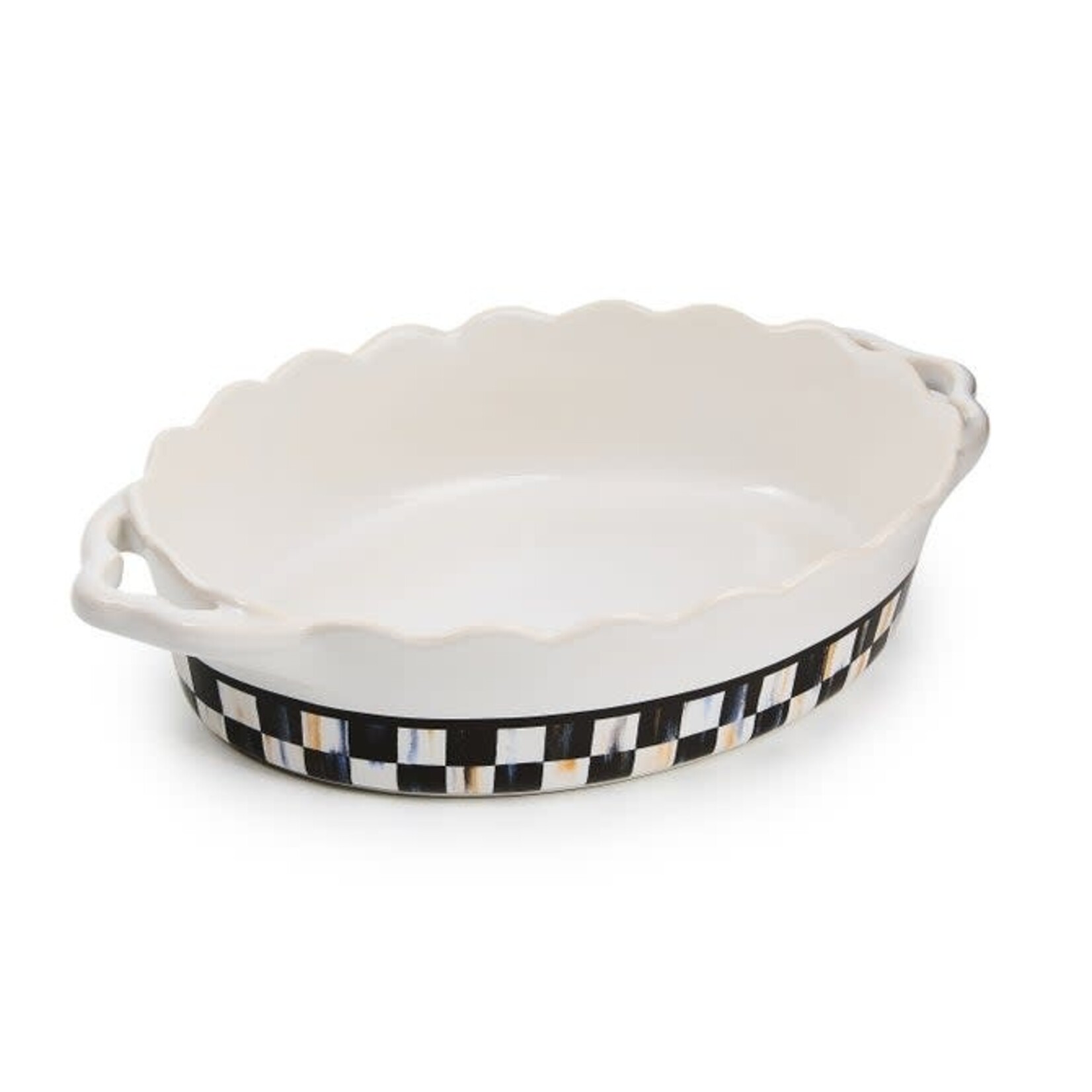 MacKenzie-Childs courtly check everyday small oval baker