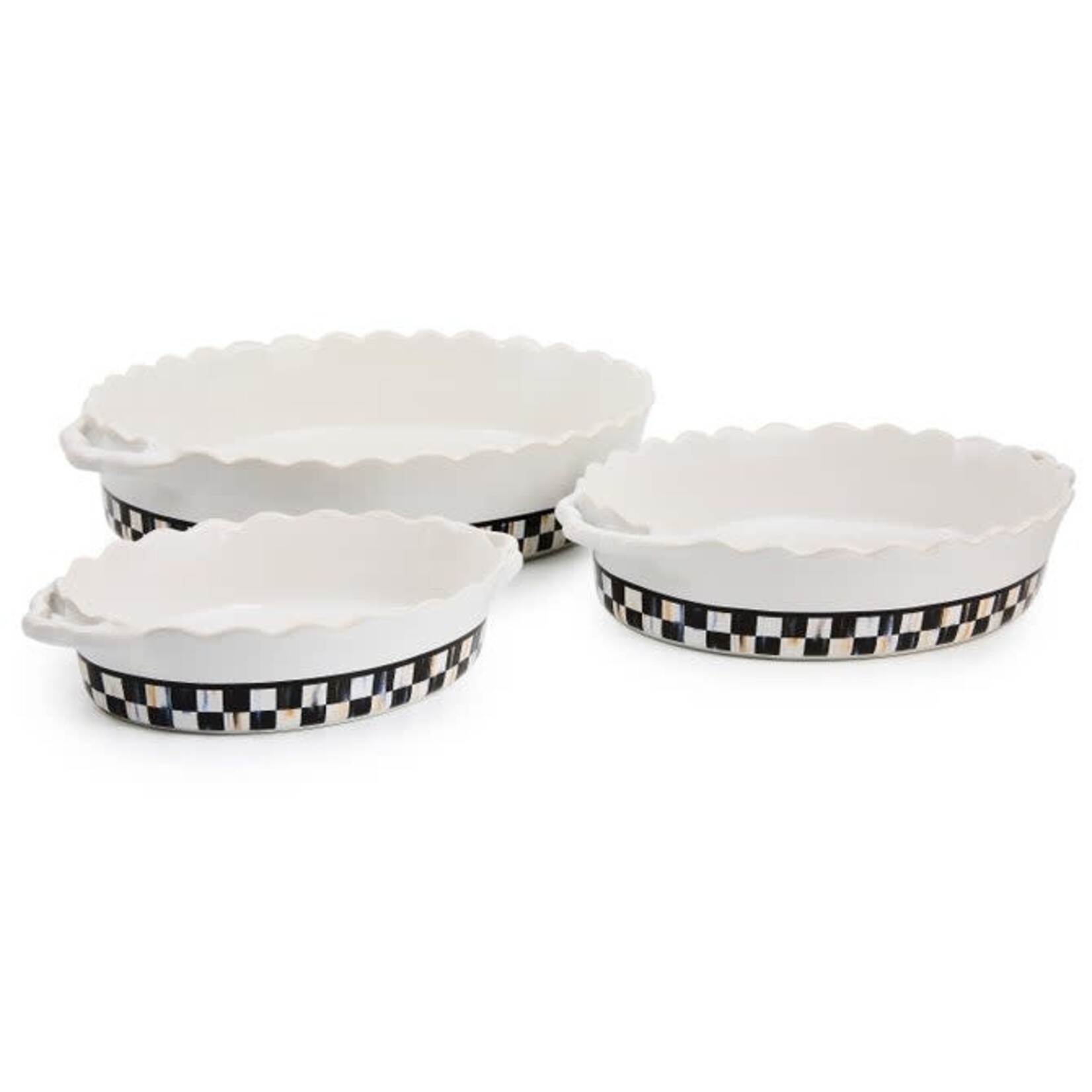 MacKenzie-Childs courtly check everyday small oval baker