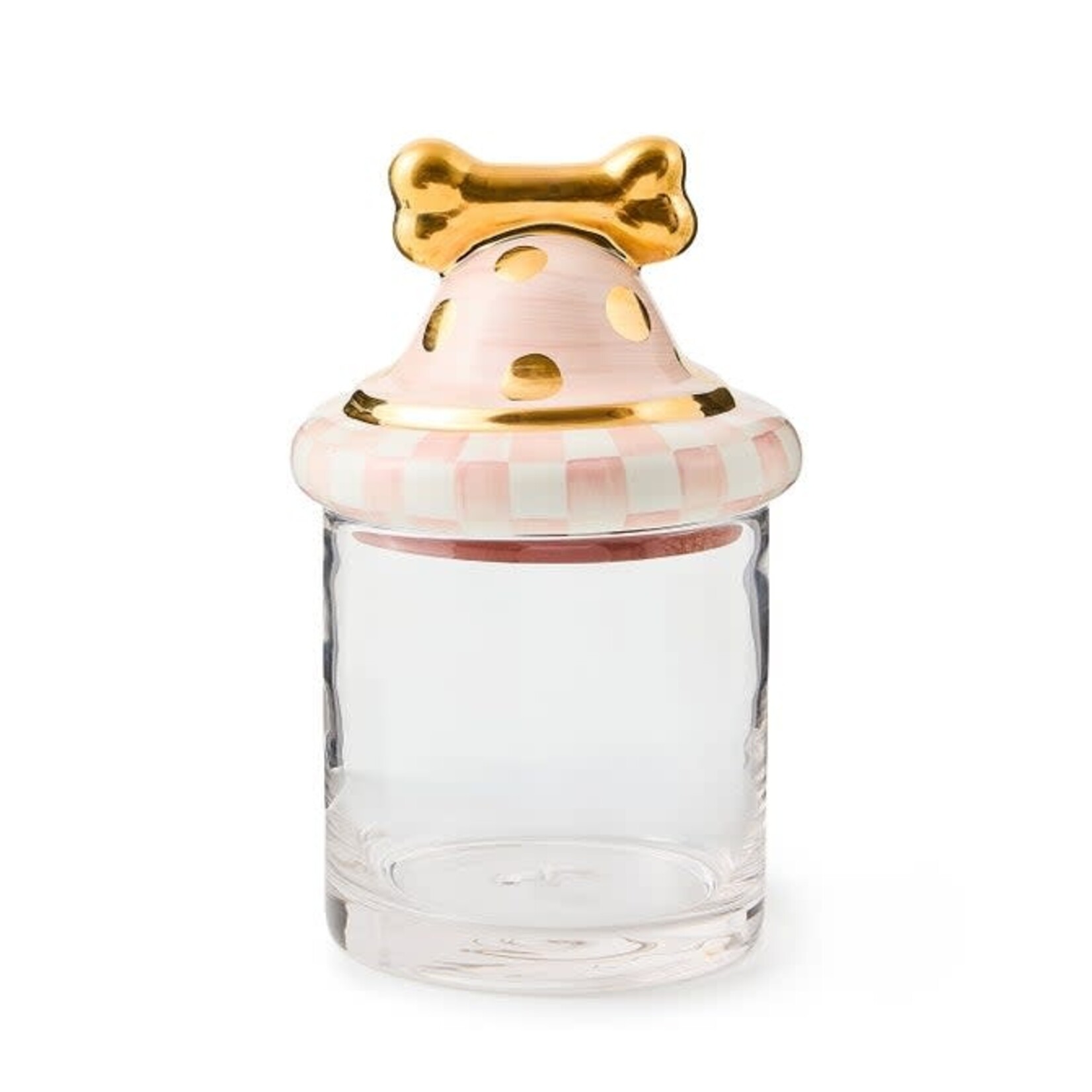 MacKenzie-Childs rosy check canine cookie jar
