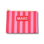 My Fair Mahjong Pink & Red Stripes Premium Mahjong Card & Accessory Bag