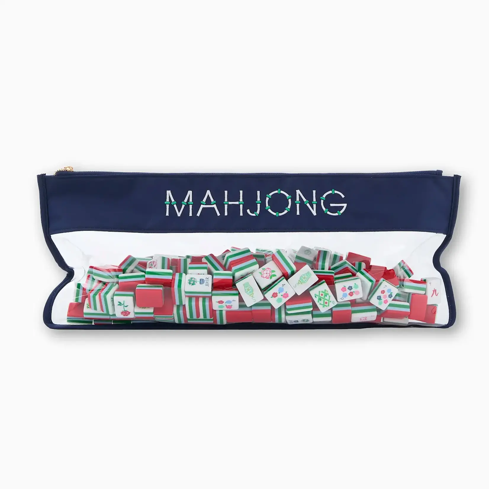 Oh My Mahjong Navy Bamboo Mahjong Bag