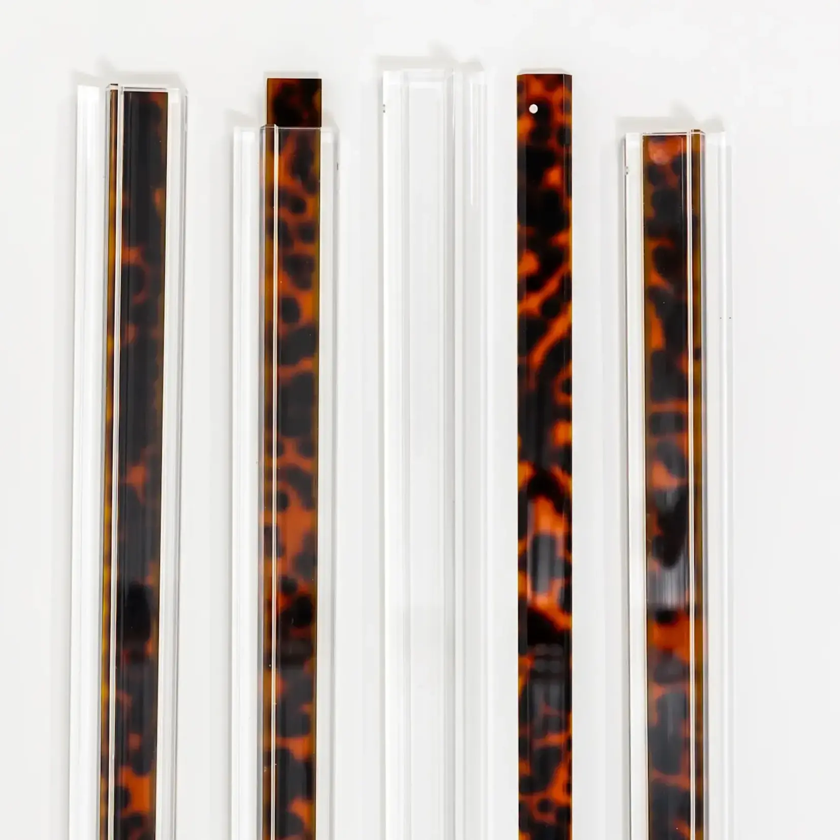 Bam Bird Boutique Tortoise Lucite Mahjong Rack & Pusher Set