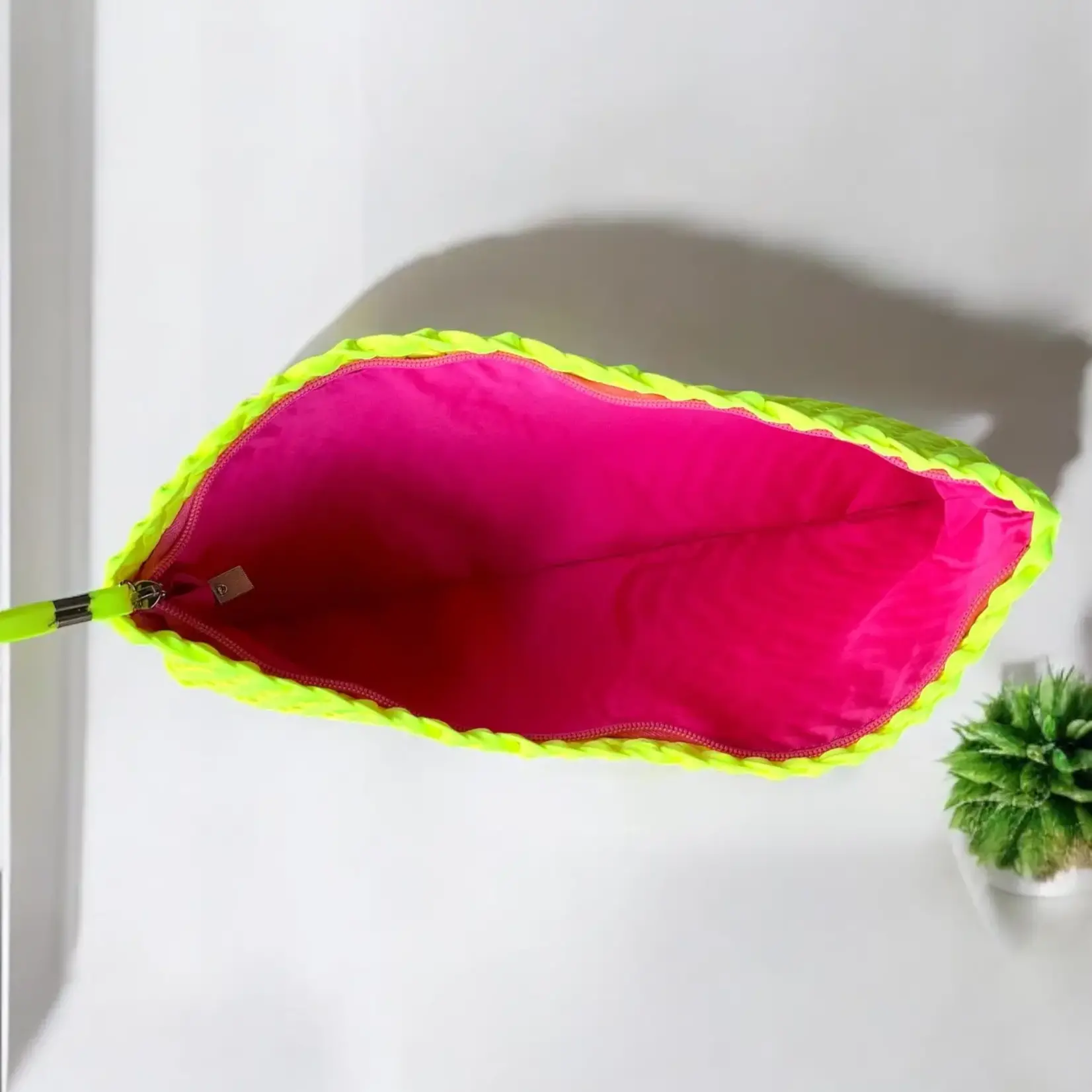 Peace Love Mahjong Chartreuse Woven Mahjong Carryall