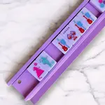 Peace Love Mahjong Purple Wooden Mahjong Racks & Pushers (Set of 4)