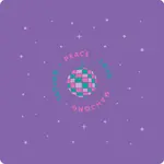 Peace Love Mahjong Purple Taylor Mat