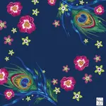Bespoke Mahjong Darjeeling Peacock Double Sided Game Mat