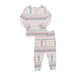 Pink Chicken kids bamboo pj set - ski fair isle