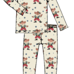 Pink Chicken kids bamboo pj set - western santas