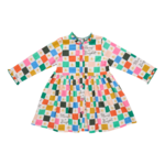 Pink Chicken girls autumn dress - merry and bright