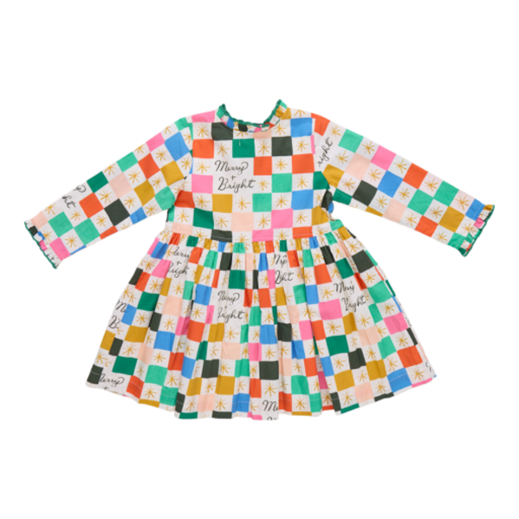 Pink Chicken girls autumn dress - merry and bright