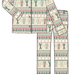 Pink Chicken womens bamboo pj set - ski fair isle