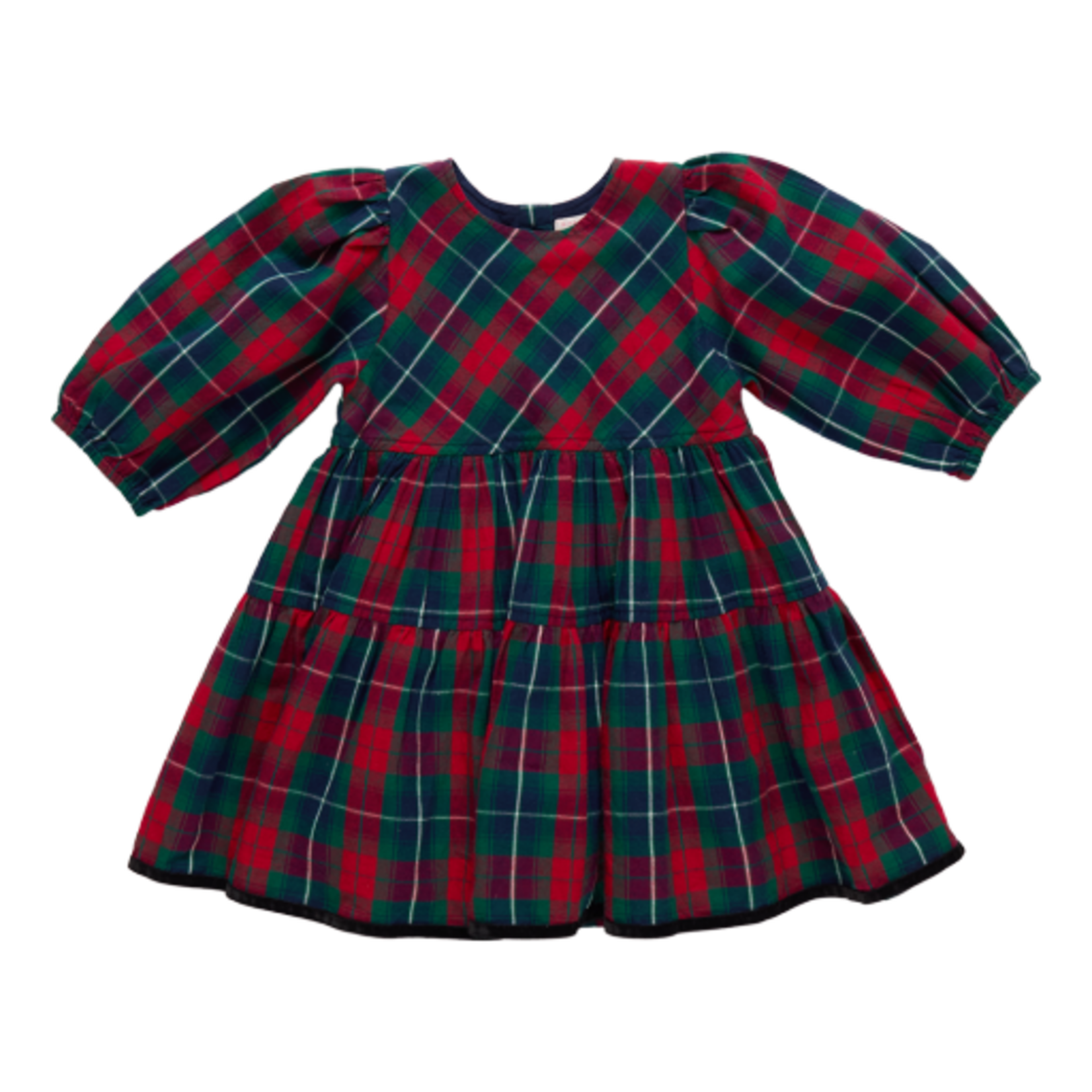 Pink Chicken girls maribelle dress - red tartan