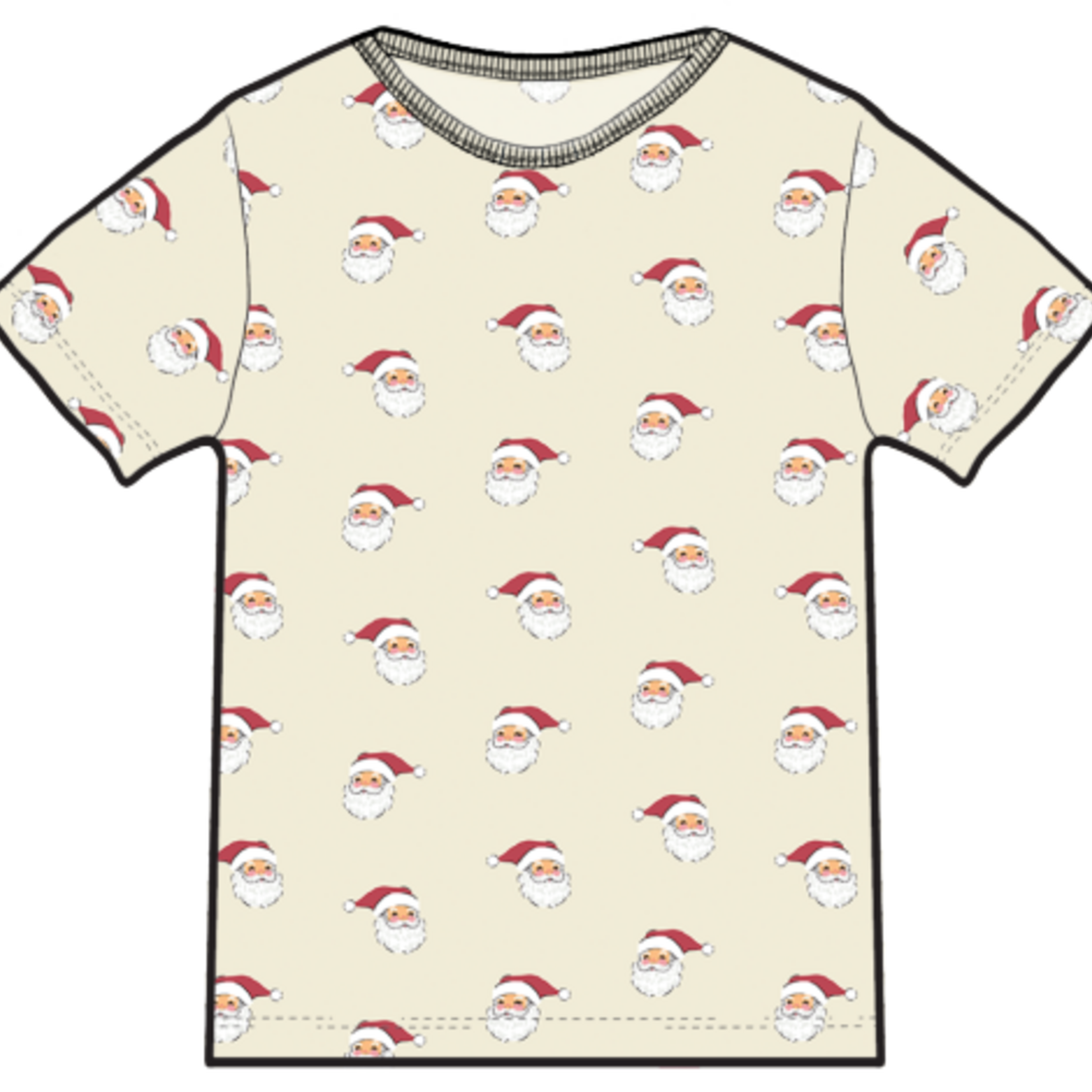 Pink Chicken adventure shirt - mini santa