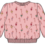 Pink Chicken play sweatshirt - mini candy cane