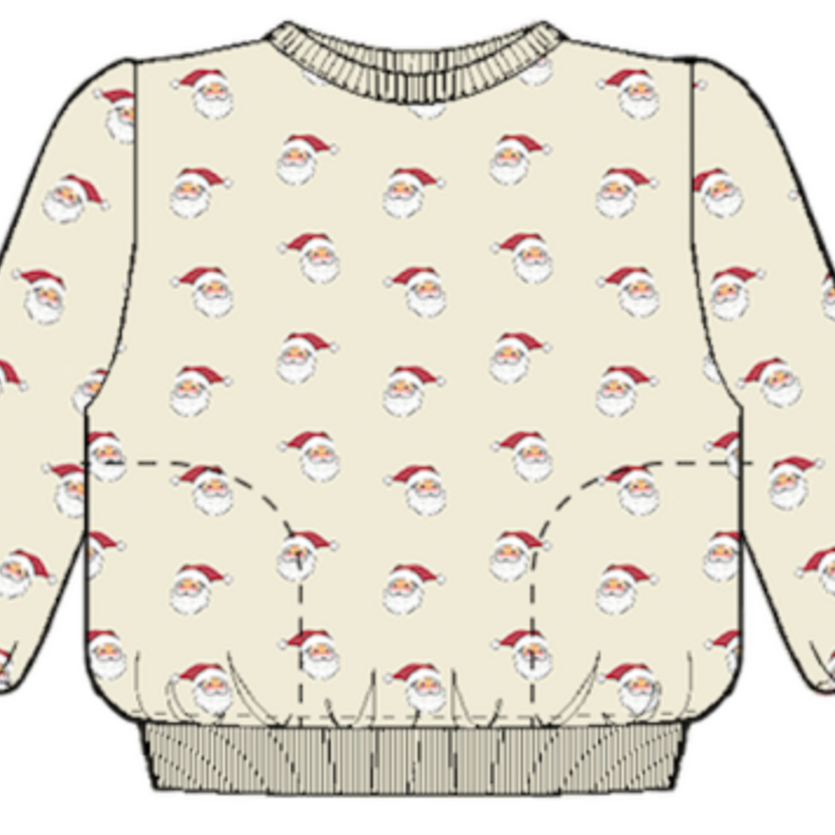 Pink Chicken play sweatshirt - mini santa