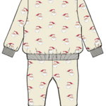 Pink Chicken baby jax jogger set - mini santa