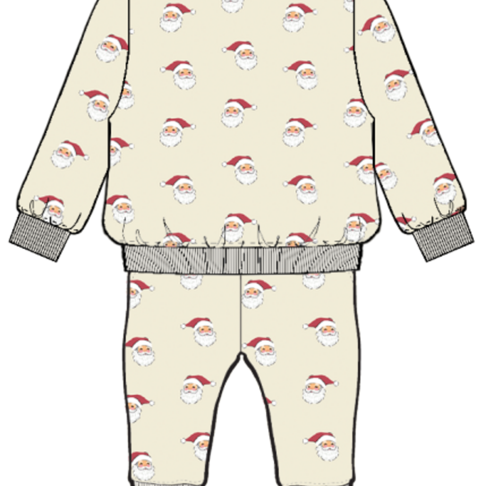 Pink Chicken baby jax jogger set - mini santa