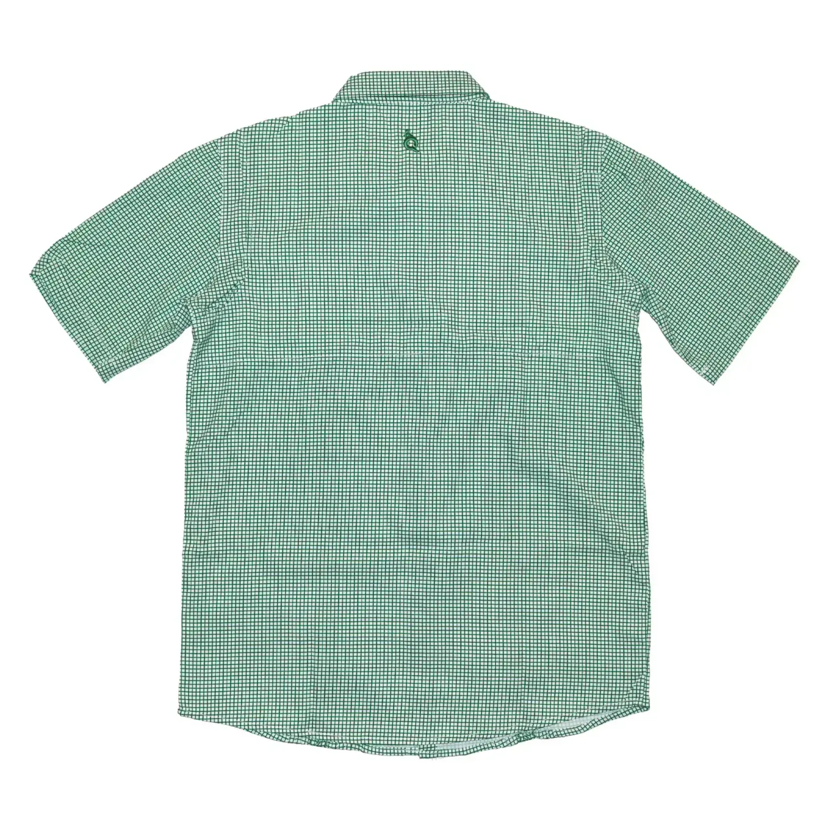 Blue Quail Gameday Guayabera - Green Short Sleeve Shirt