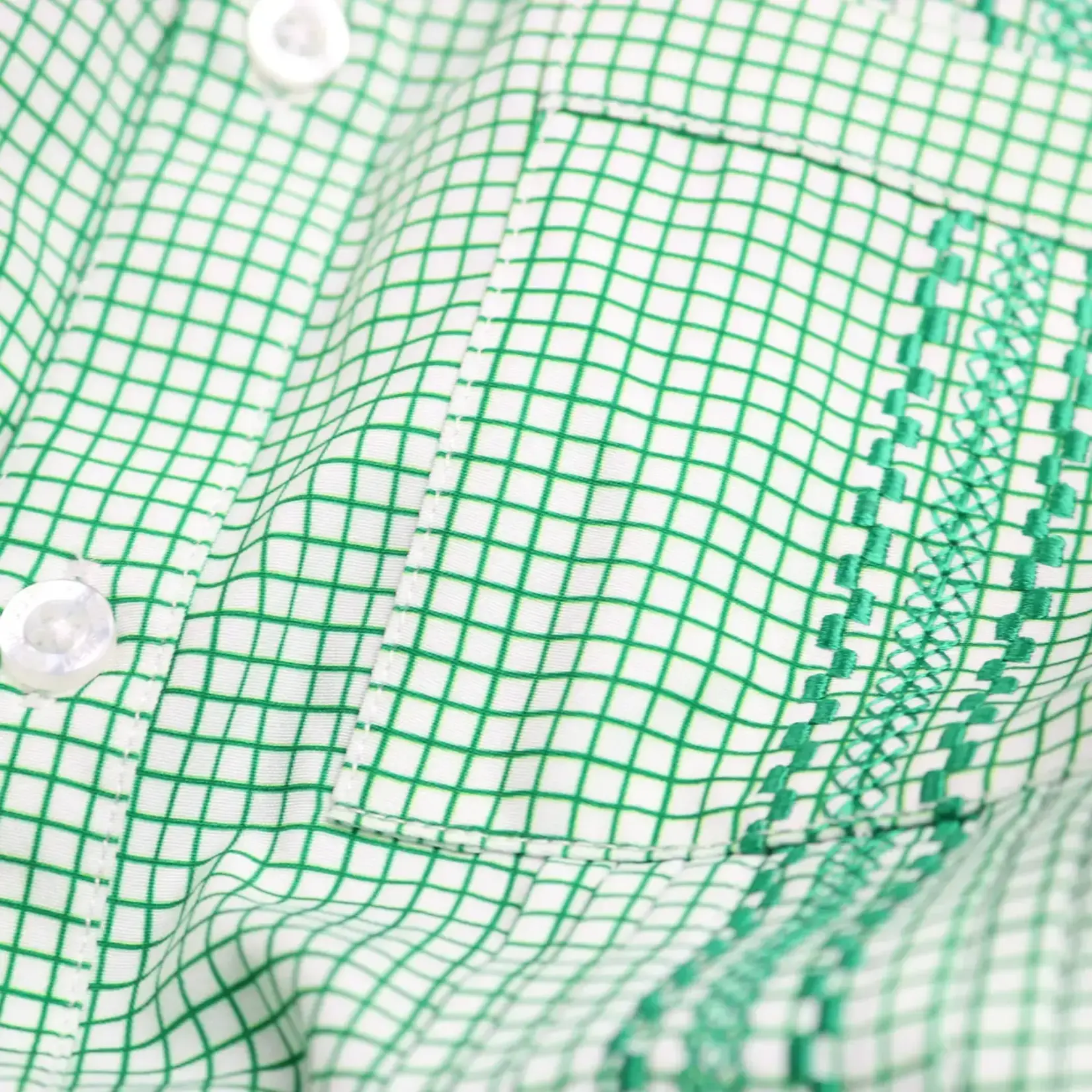 Blue Quail Gameday Guayabera - Green Short Sleeve Shirt