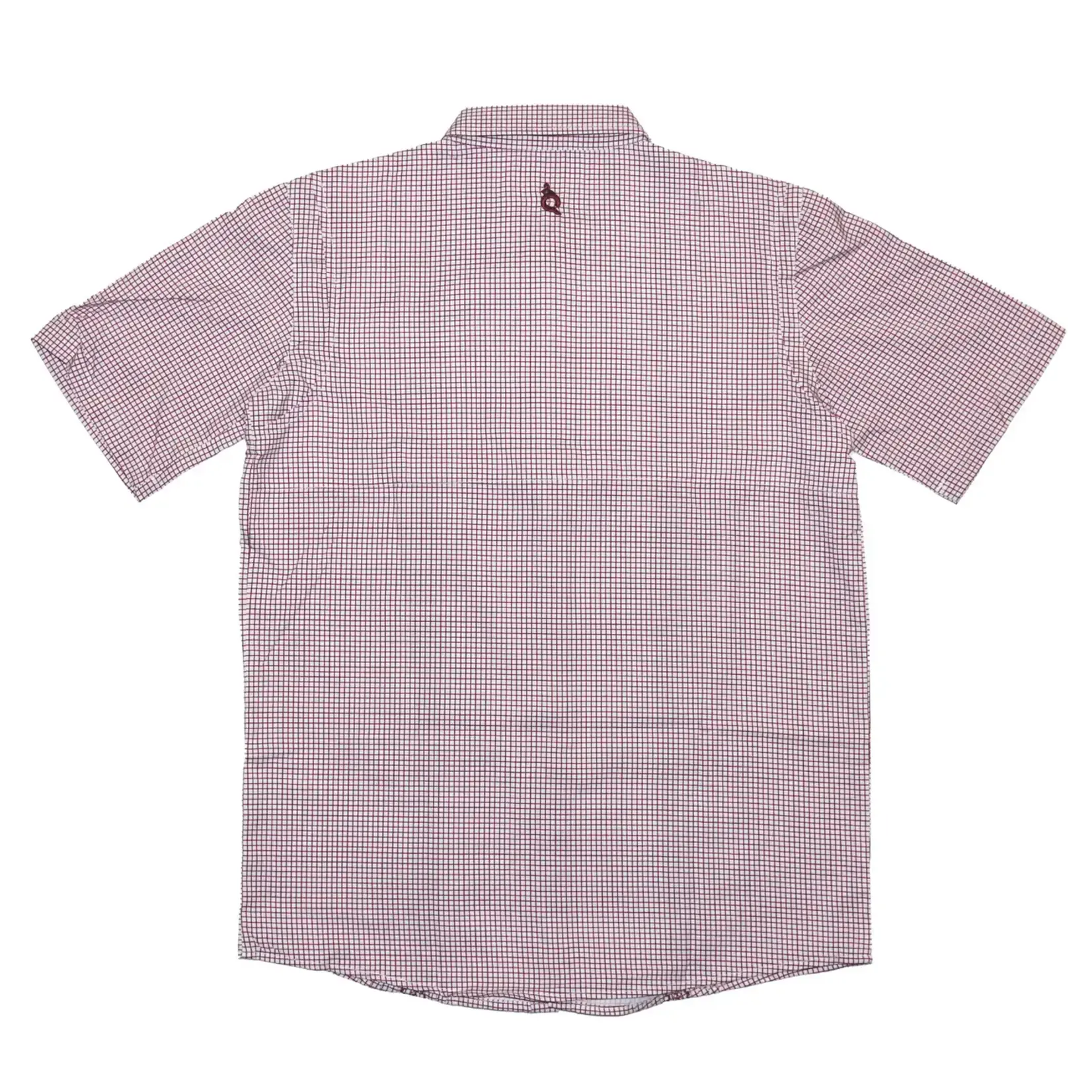Blue Quail Gameday Guayabera - Maroon Short Sleeve Shirt