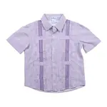 Blue Quail Gameday Guayabera - Purple Short Sleeve Shirt