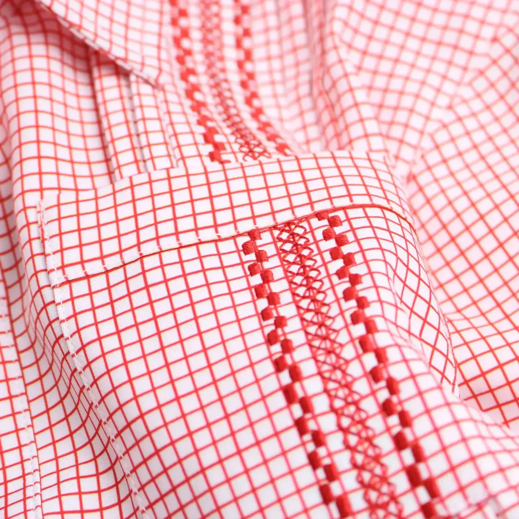 Blue Quail Gameday Guayabera - Red Short Sleeve Shirt