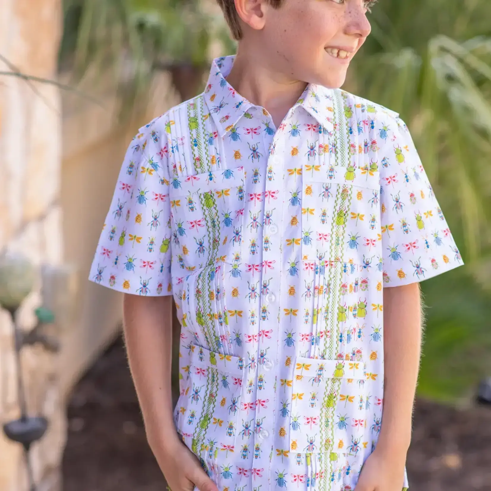 Blue Quail Guayabera - Beetles Short Sleeve Shirt