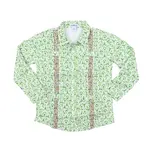 Blue Quail Guayabera - Christmas Otomi Long Sleeve Shirt