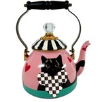MacKenzie-Childs cat love 2 quart tea kettle